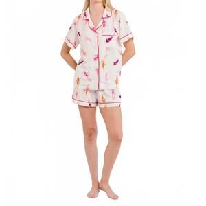 NEW KATIE KIME bluebird day short pajama set in ski print